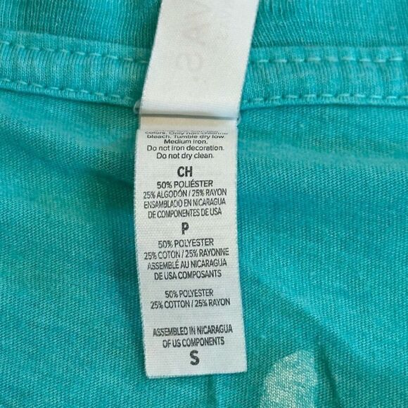 Oklahoma Bison State Seal Teal Cotton T-Shirt - Picture 6 of 8